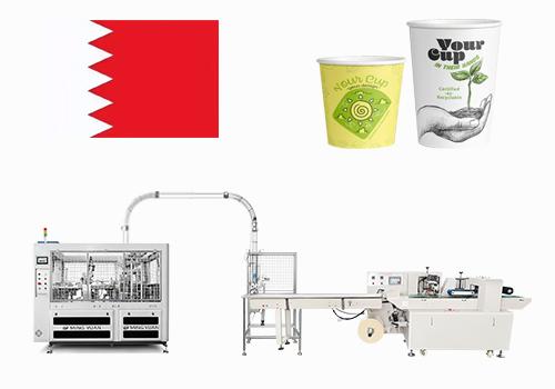 OCM12 intelligent model paper cup machines with MY-450X hob type packing machine in Bahrain