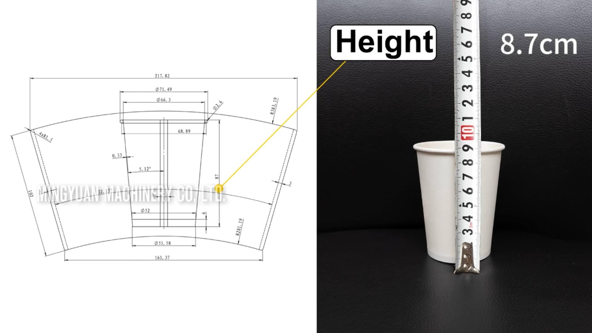 OCM12 simple model ultrasonic paper cup machine with cover and cup collection table in Colombia