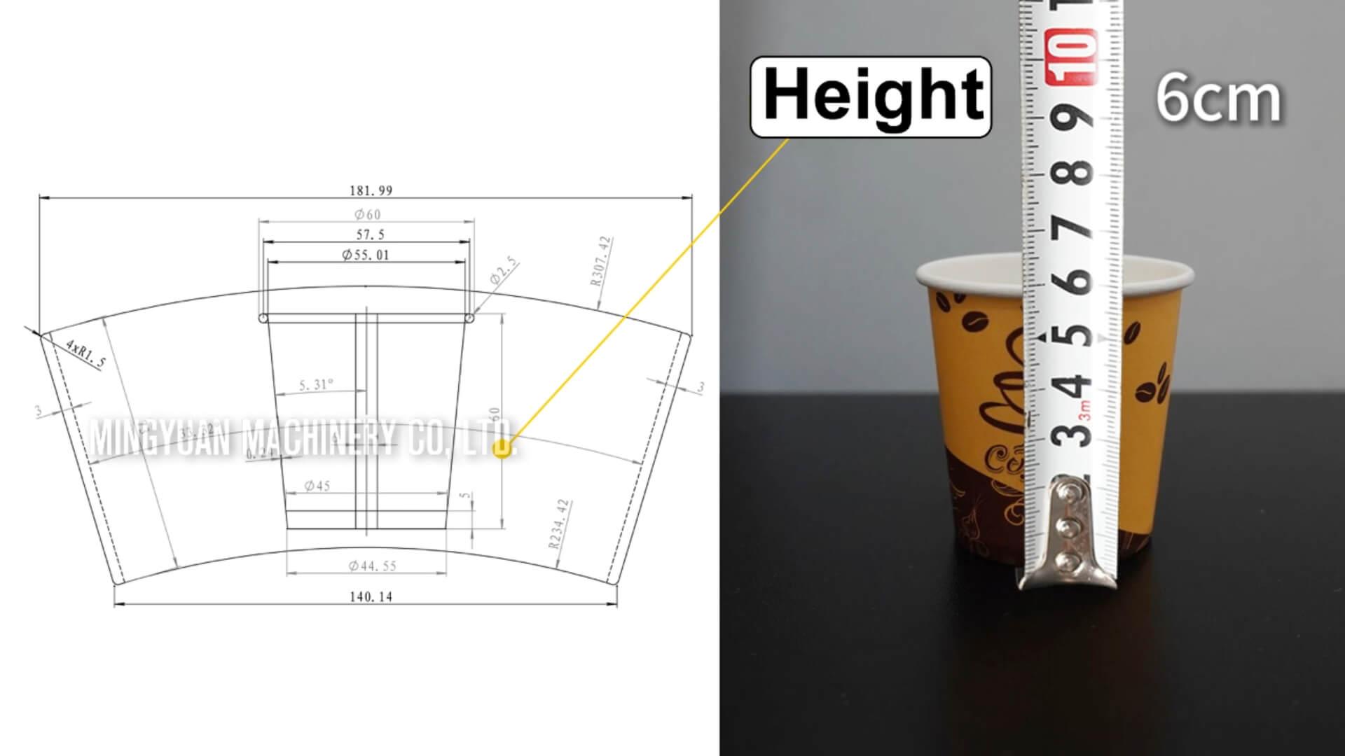 OCM100 simple model copper heater paper cup machine with cup collection table in Senegal