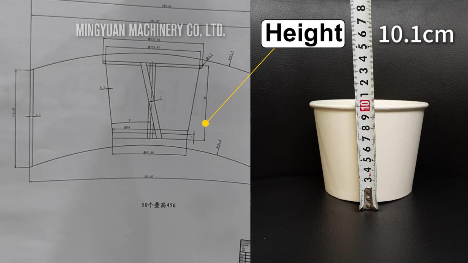 MYC-W35 disposable paper bowl making machine with collection table in China