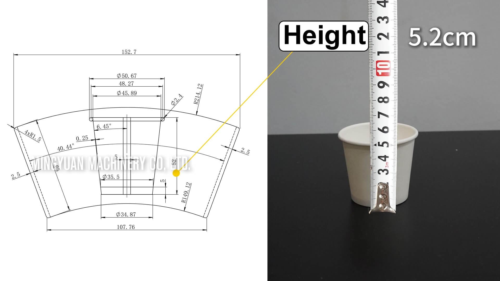 MYC-120 paper cup making machine with cup collection table in Senegal