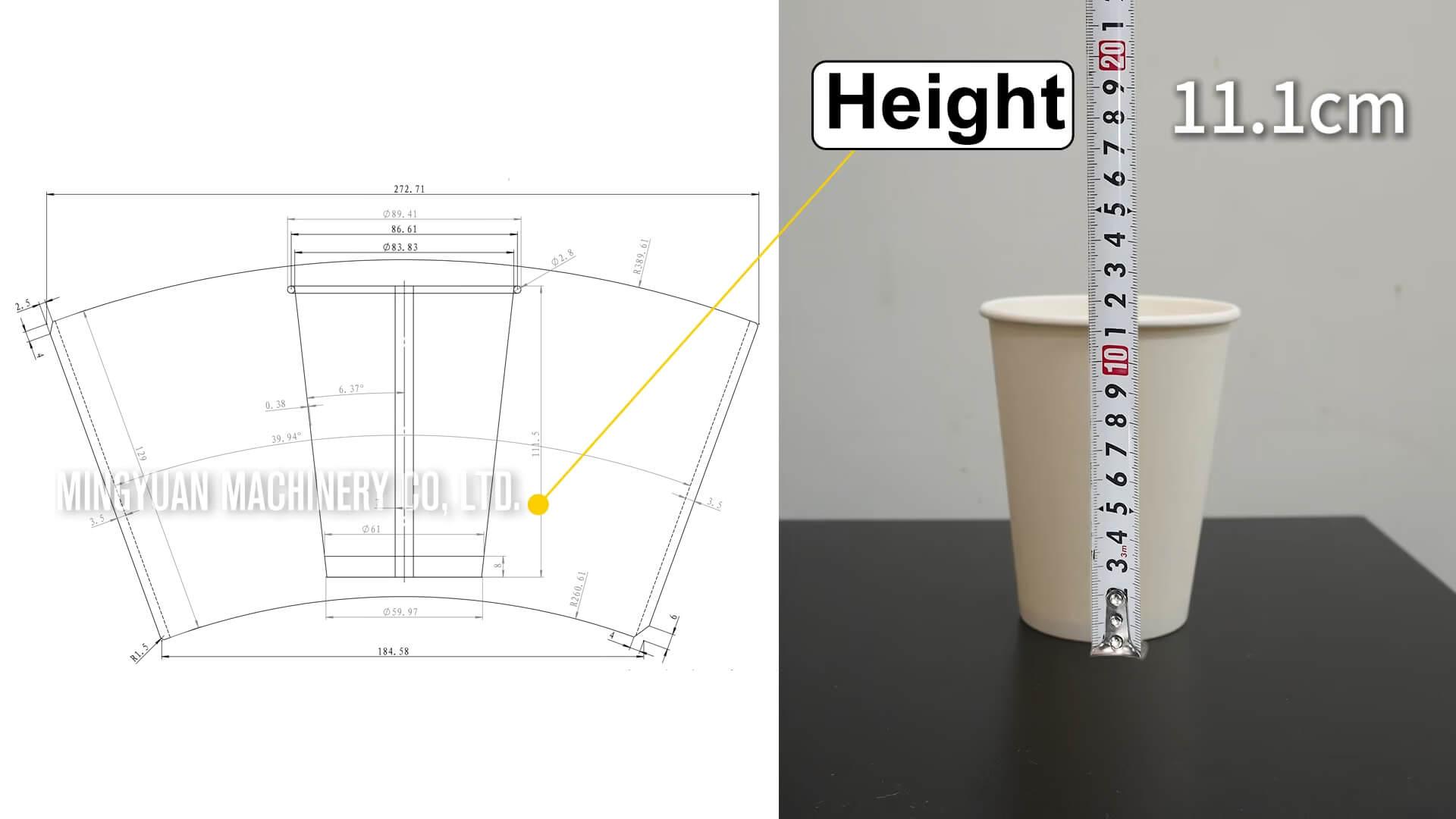 MYC-180S fully automatic paper cup making machine with cup collection table in Kazakhstan