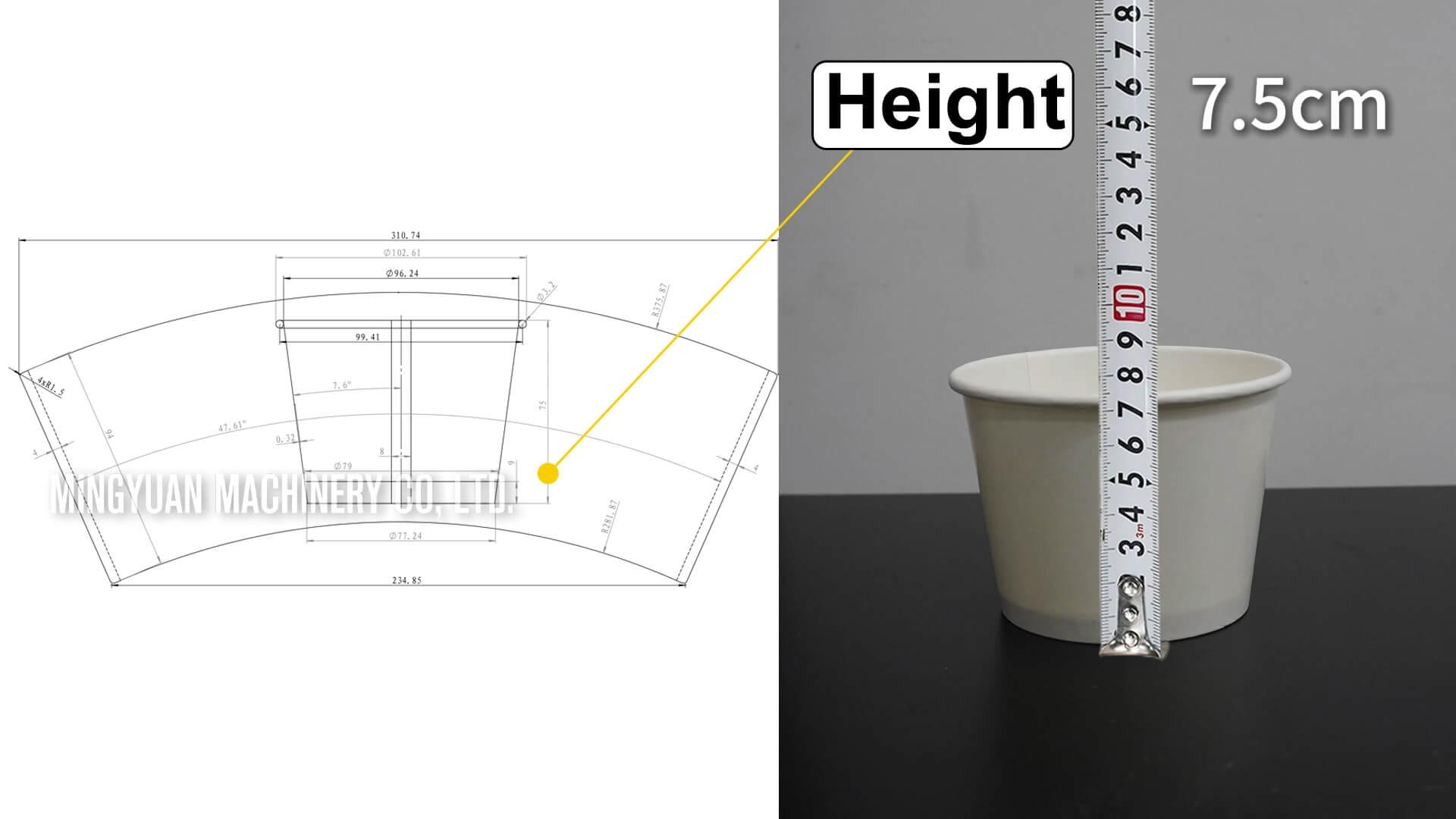 390ml MYC-W35 paper bowl making machine with cup collection table case in Philippines