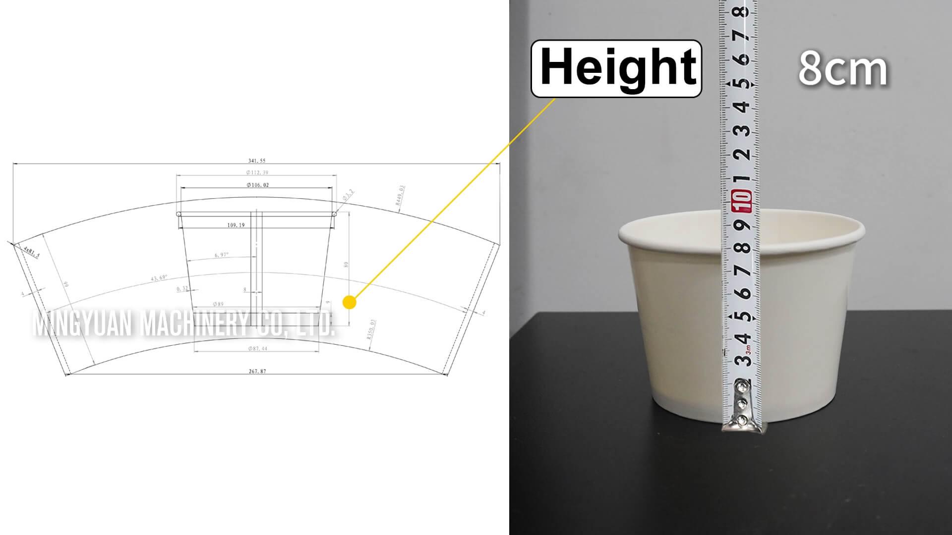 520ml MYC-W35 paper bowl making machine with cup collection table case in Philippines