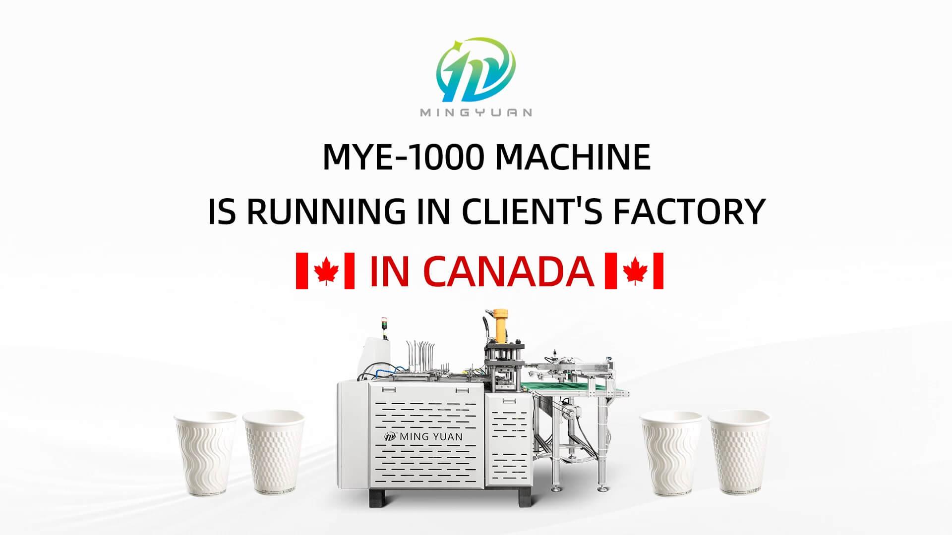 8oz MYE-1000 embossing machine case in Canada