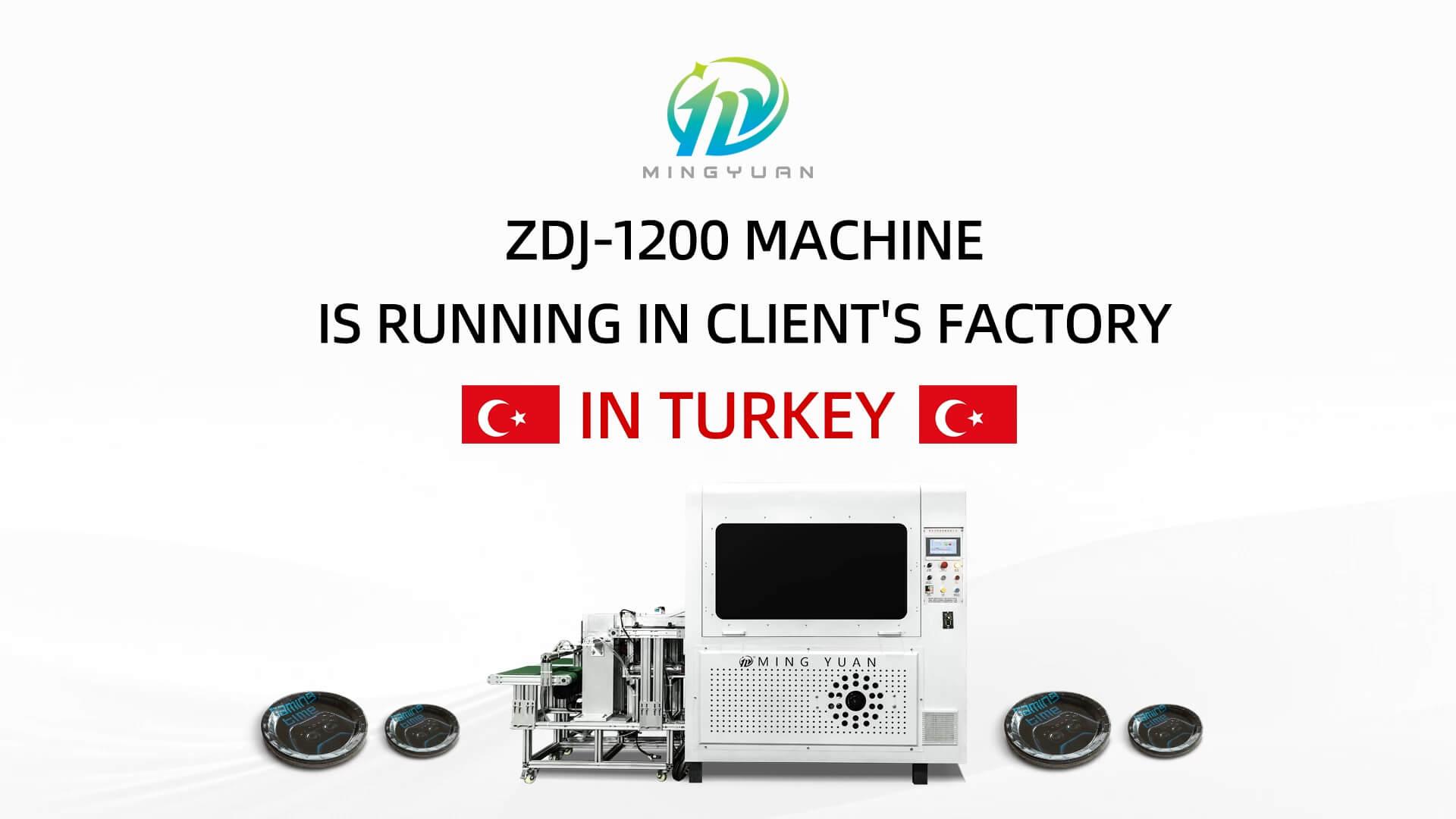 ZDJ-1200 full servo paper plate machine case in Turkey