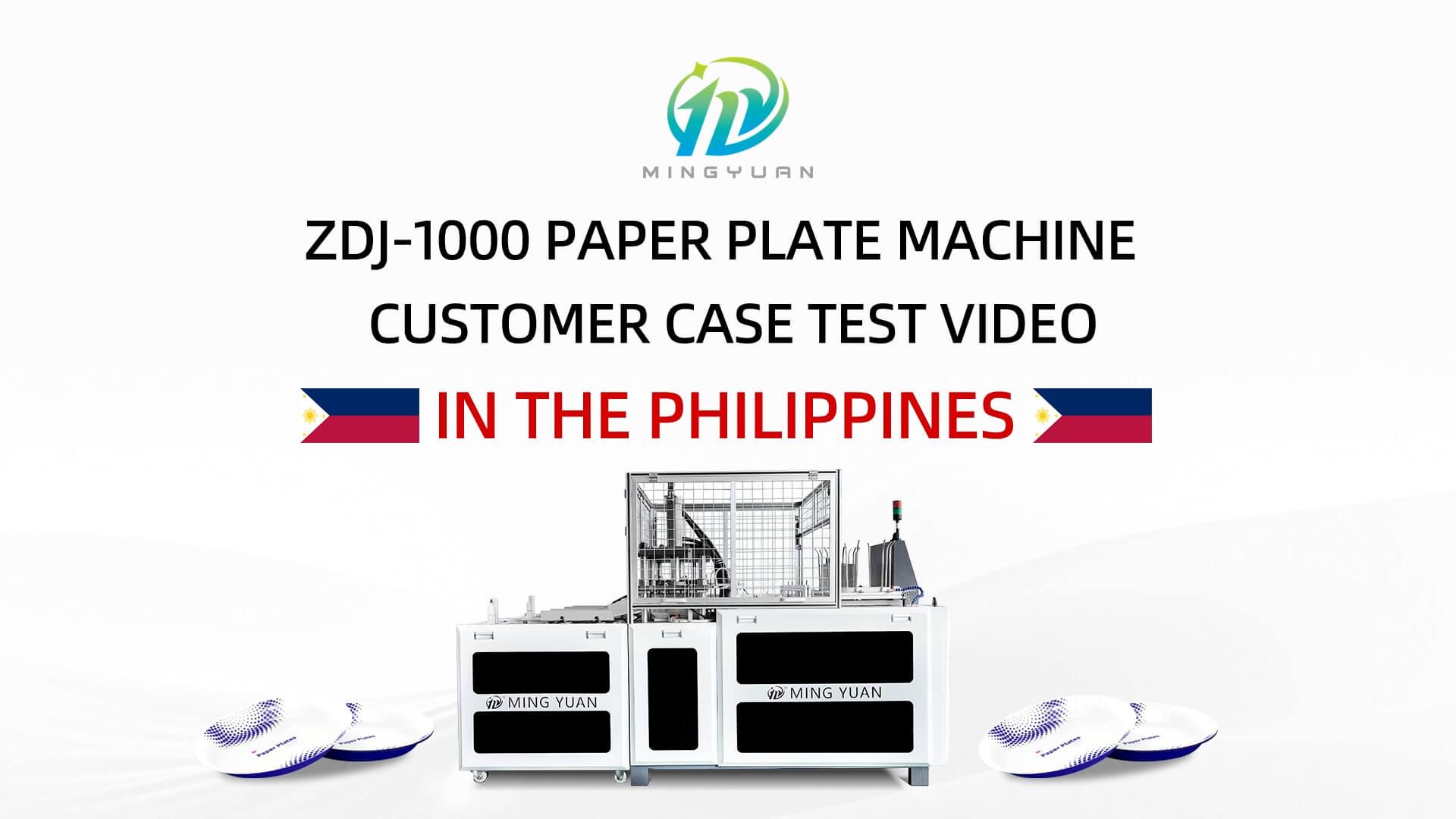 Philippines ZDJ-1000 double station paper plate making machine case