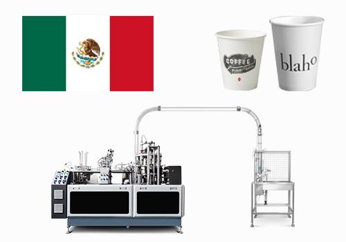 14oz OCM12 simple model intelligent model paper cup making machine with cup collection table case in Mexico